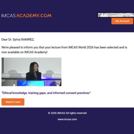 IMCAS Academy Selects Dr. Sylvia's Lecture on Ethics and Informed Consent in Aesthetic Medicine for Global Educational Library Inclusion