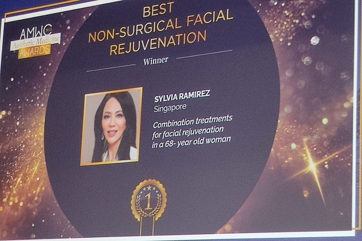 Dr. Sylvia Wins "Best Non-Surgical Facial Rejuvenation" Clinical Case in the AMWC 2022 Awards